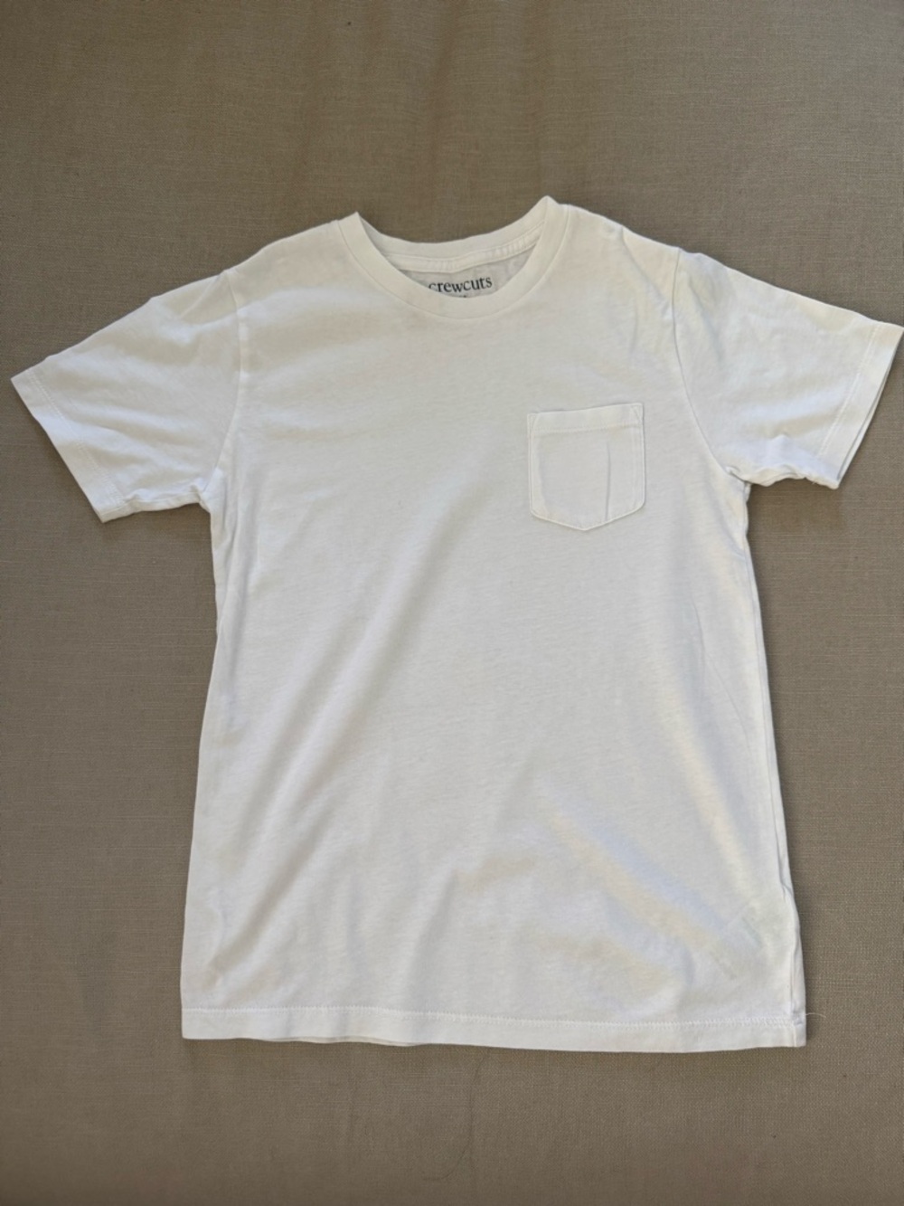 Crewcuts White Short-Sleeve Pocket Tee